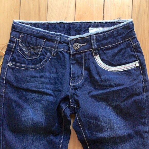 DARK WASH DENIM JEANS 6 NWT - Picture 7 of 16